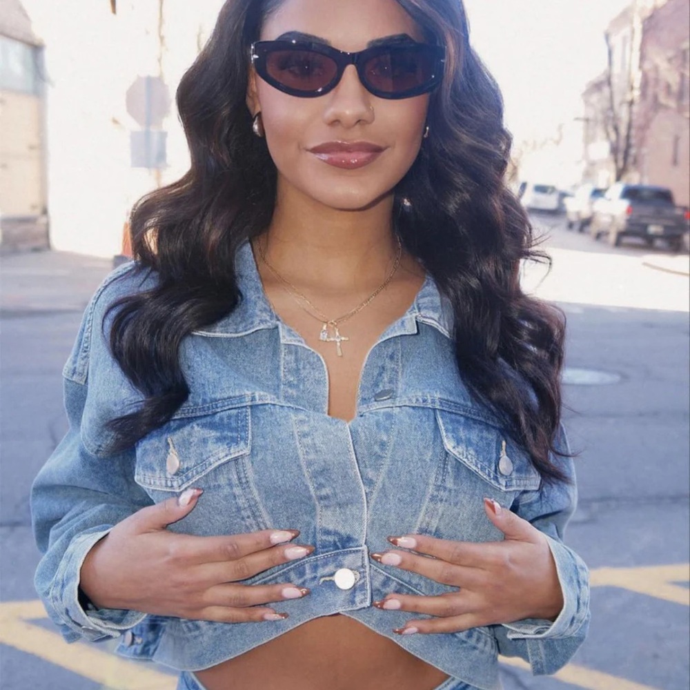 Fifth and nine Alexa Brown Sunglasses with Silver Embellishments